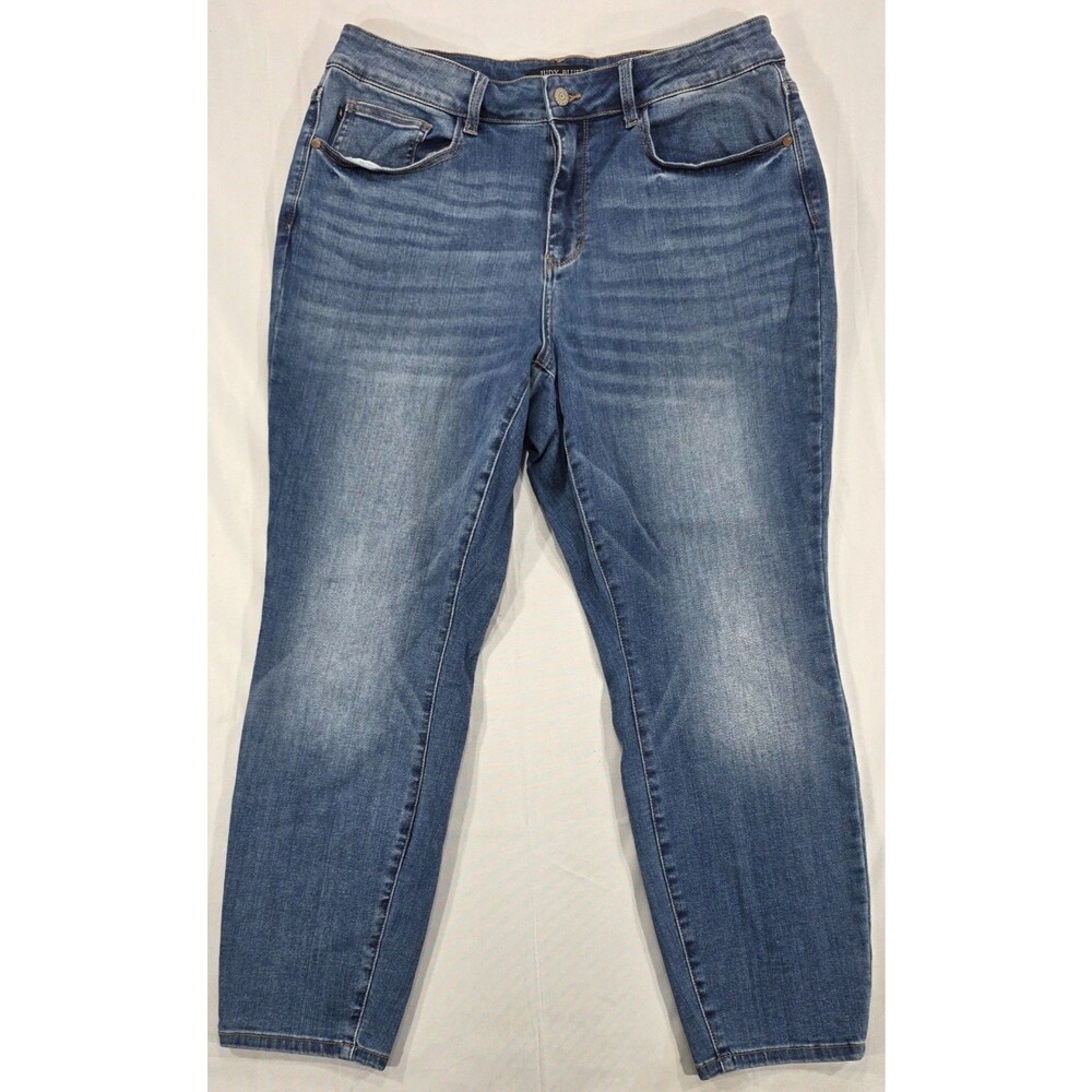 Judy Blue Gwen Slim Fit Ankle Jeans 18W High Rise Skinny Stretch Denim Plus Size